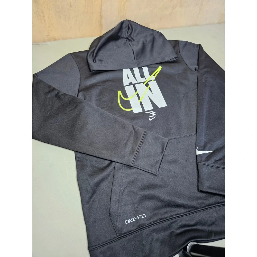 Nike 3 Brand Boys XL Black‎ Dri-FIT All In Graphic Hoodie Sweatshirt 0402-023